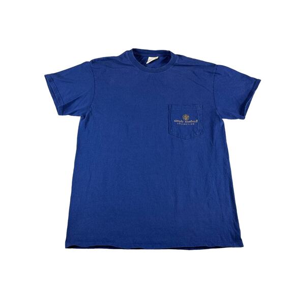 Simply Southern Mama Bear Womens Medium Blue Pocket Tee Shirt Casual Mother - Picture 1 of 11